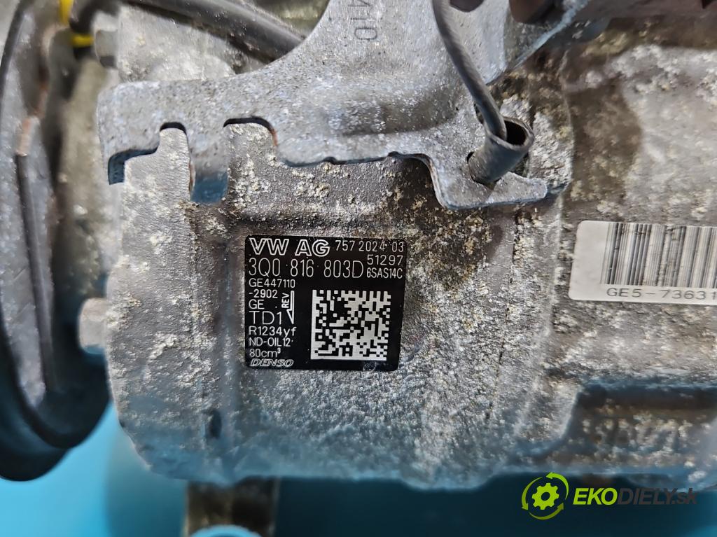 Skoda Octavia IV 2019- 2.0 tdi 116 HP manual 85 kW 1968 cm3 5- Kompresor: klimatizácie 3Q0816803D (Kompresor klimatizácie)