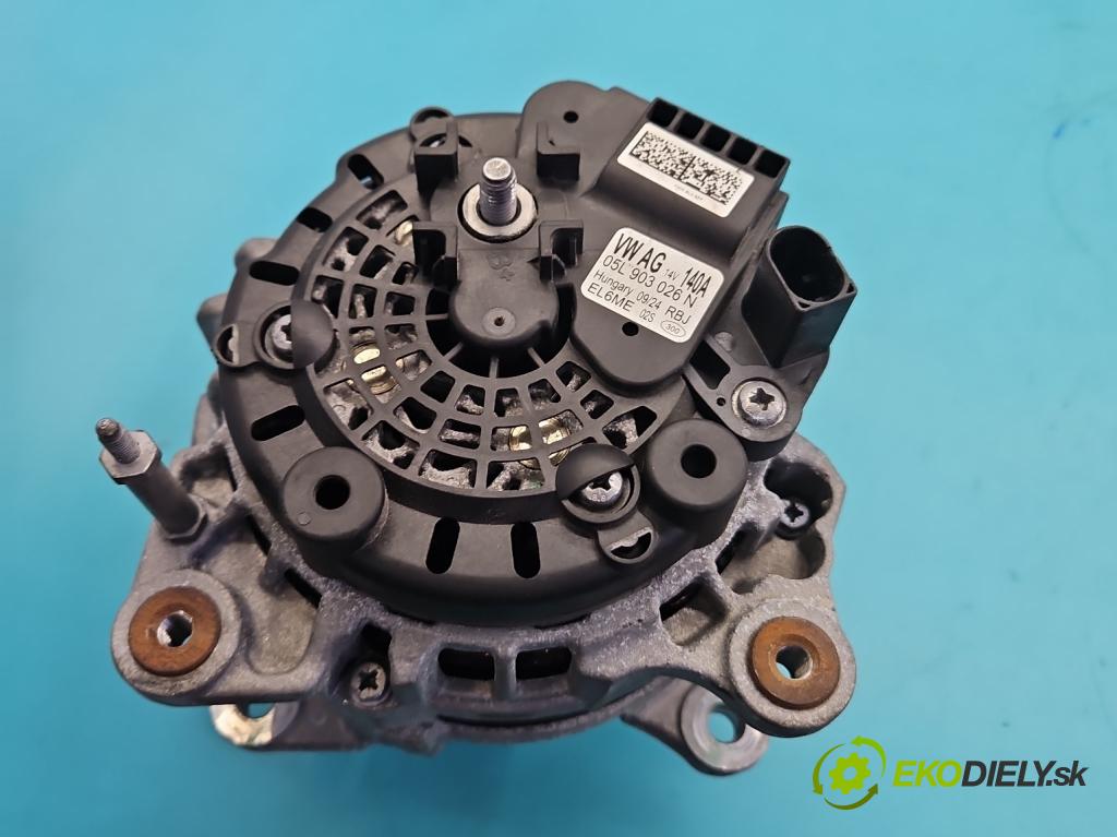 Skoda Octavia IV 2019- 2.0 tdi 116 HP manual 85 kW 1968 cm3 5- Alternator 05L903026N (Alternátor)