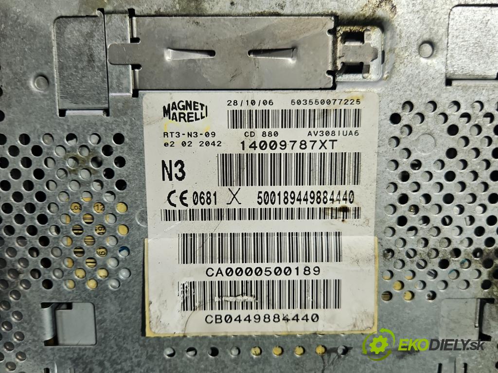 Peugeot 807 2002-2014 2.0 hdi 136 HP manual 100 kW 1997 cm3 5- Radio originál 14009787XT