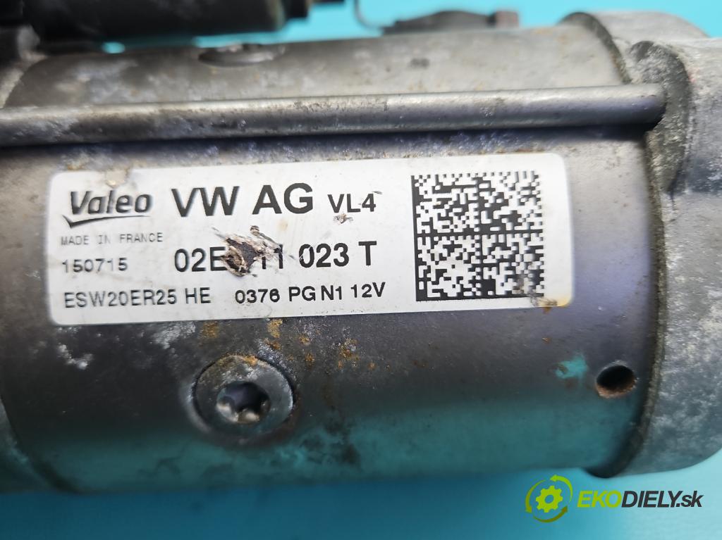 Vw Passat B8 2014 - 2.0 TDI 150 HP automatic 110 kW 1968 cm3 5- štartér 02E911023T (Štartér)
