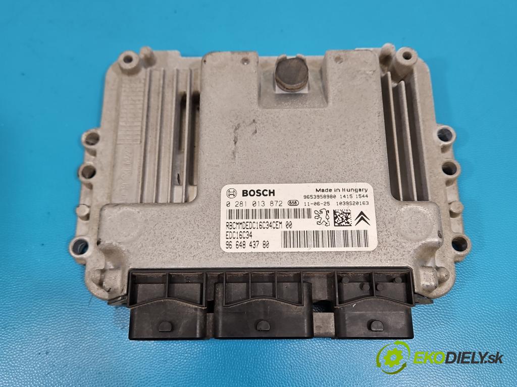 Peugeot Partner II 2008-2018 1.6 hdi 90 HP manual 66.2 kW 1560 cm3 3- riadiaca jednotka motora 0281013872
