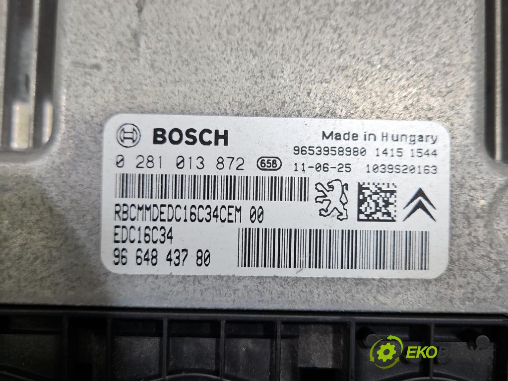 Peugeot Partner II 2008-2018 1.6 hdi 90 HP manual 66.2 kW 1560 cm3 3- riadiaca jednotka motora 0281013872