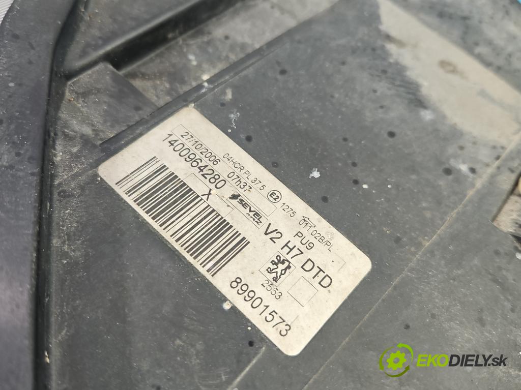 Peugeot 807 2002-2014 2.0 hdi 136 HP manual 100 kW 1997 cm3 5- Reflektor: pravý 1400964280 (Svetlo predné pravé)