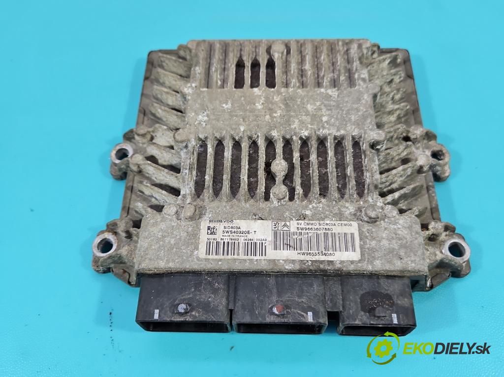 Peugeot 807 2002-2014 2.0 hdi 136 HP manual 100 kW 1997 cm3 5- riadiaca jednotka motora 9663607880