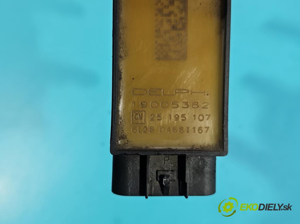 Opel Astra IV 2009-2015 1.4 T 140 HP manual 103 kW 1364 cm3 4- cievka zapaľovacia 25195107 (Zapaľovacia cievka)