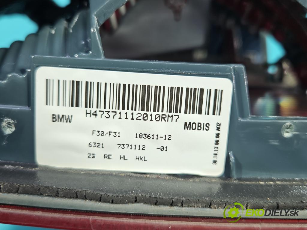 Bmw 3 F30 2011-2018 2.0d 184hp automatic 135 kW 1995 cm3 5- svetlo / reflektor zadné pravé 7371112 (Kľučka dverí ostatné)