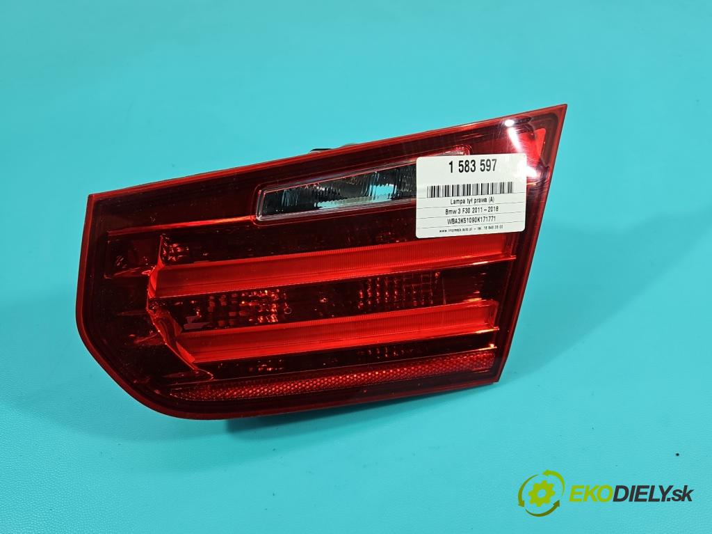 Bmw 3 F30 2011-2018 2.0d 184hp automatic 135 kW 1995 cm3 5- svetlo / reflektor zadné pravé 7371112 (Kľučka dverí ostatné)
