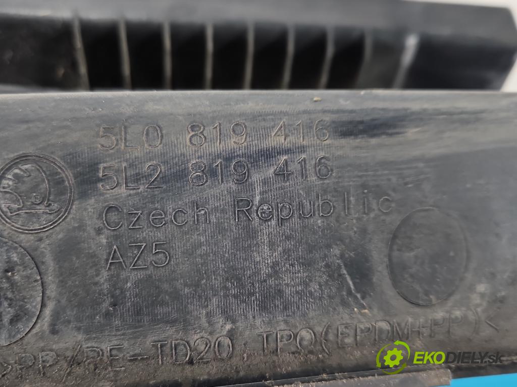 Skoda Yeti 2009-2017 2.0d 170 HP manual 125 kW 1968 cm3 5- torpédo 5L1819415 (Torpédo (plast pod čelným sklom))