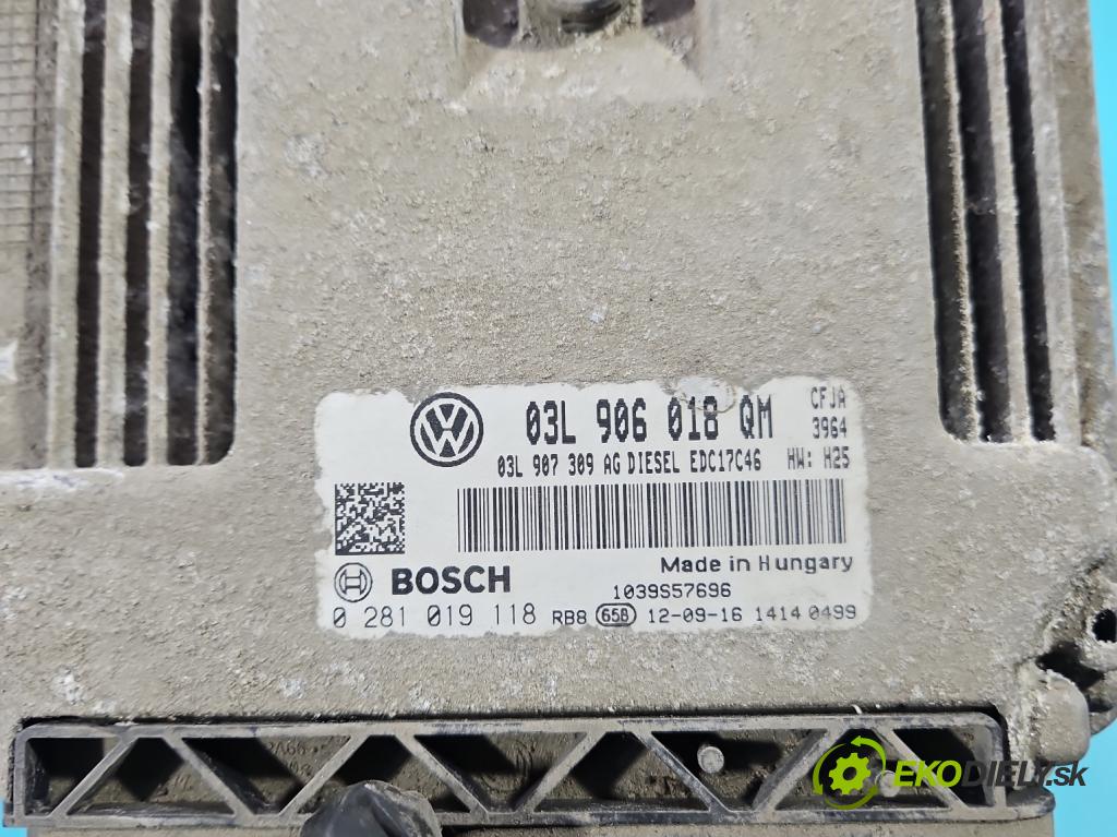 Skoda Yeti 2009-2017 2.0d 170 HP manual 125 kW 1968 cm3 5- riadiaca jednotka motora 03L906018QM