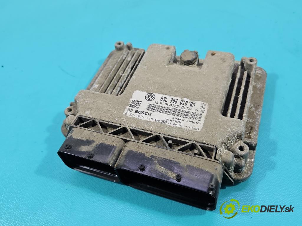 Skoda Yeti 2009-2017 2.0d 170 hp manual 125 kW 1968 cm3 5- řídící jednotka motoru 03L906018QM