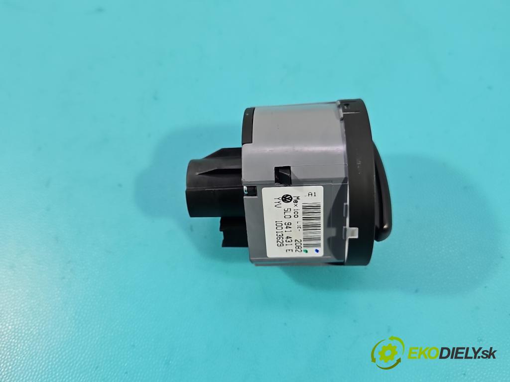 Skoda Yeti 2009-2017 2.0d 170 HP manual 125 kW 1968 cm3 5- prepínač světla: na doska: 5L0941431E