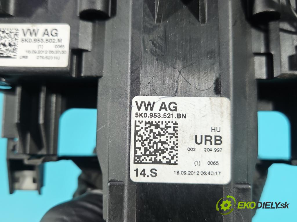 Skoda Yeti 2009-2017 2.0d 170 HP manual 125 kW 1968 cm3 5- prepínač komplex: 5K0953502M (Prepínacie páčky pod volantom)