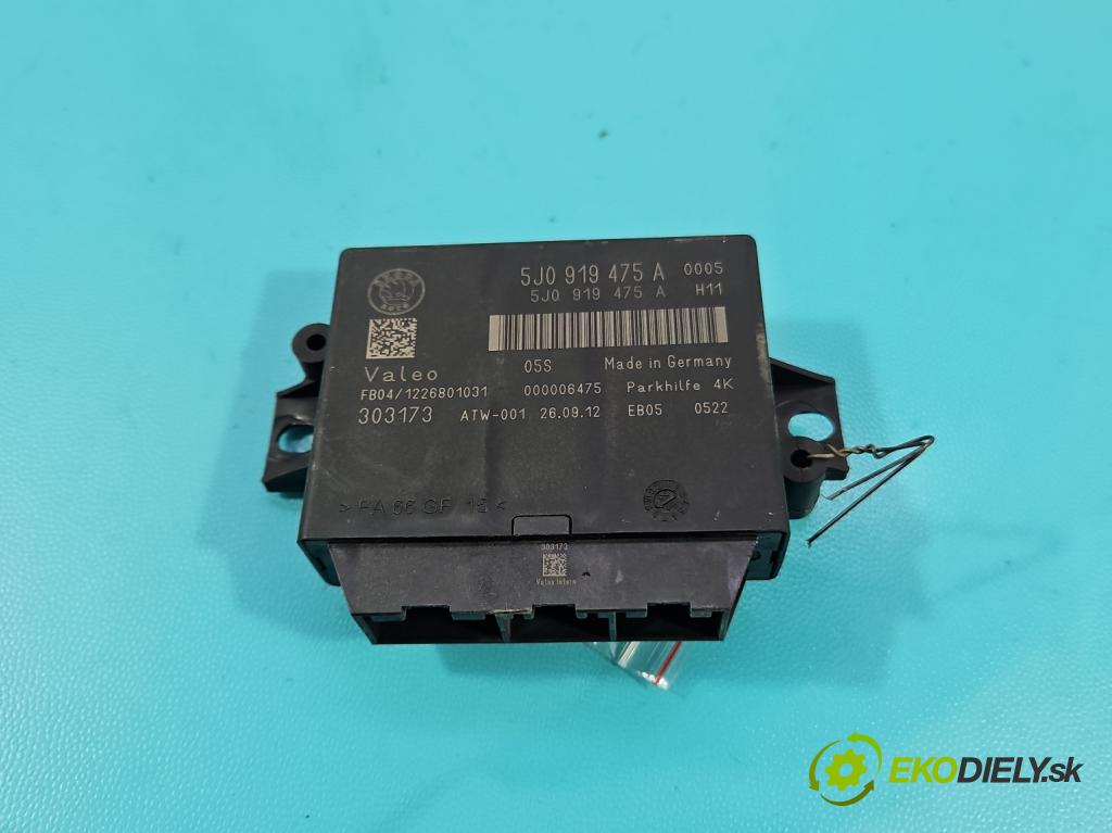 Skoda Yeti 2009-2017 2.0d 170 HP manual 125 kW 1968 cm3 5- riadiaca jednotka parkovaní: 5J0919475A
