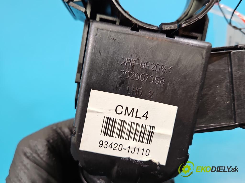 Hyundai I20 I 2008-2014 1.2 16V 78 HP manual 57.2 kW 1248 cm3 5- prepínač komplex: 93420-1J110 (Prepínacie páčky pod volantom)