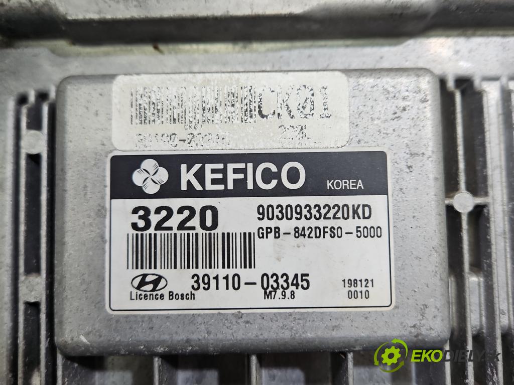 Hyundai I20 I 2008-2014 1.2 16V 78 HP manual 57.2 kW 1248 cm3 5- riadiaca jednotka motora 39110-03345
