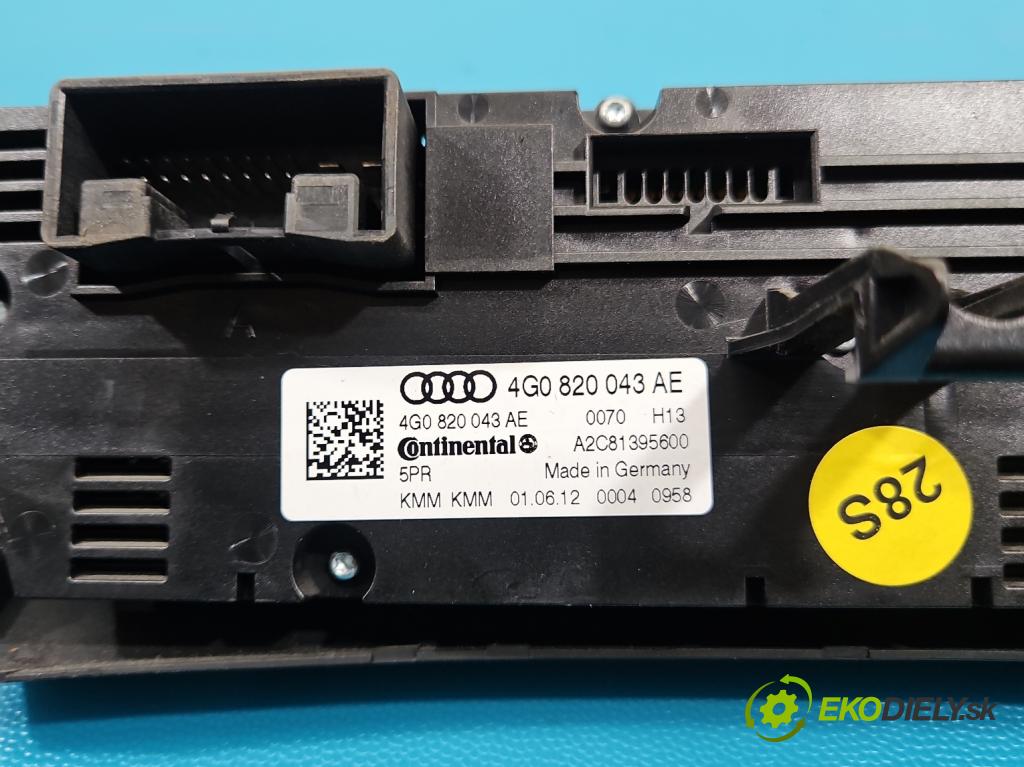 Audi A6 C7 2011-2018 2.0 tdi 177 hp automatic 130 kW 1968 cm3 5- palubní deska panel topení 4G0820043AE