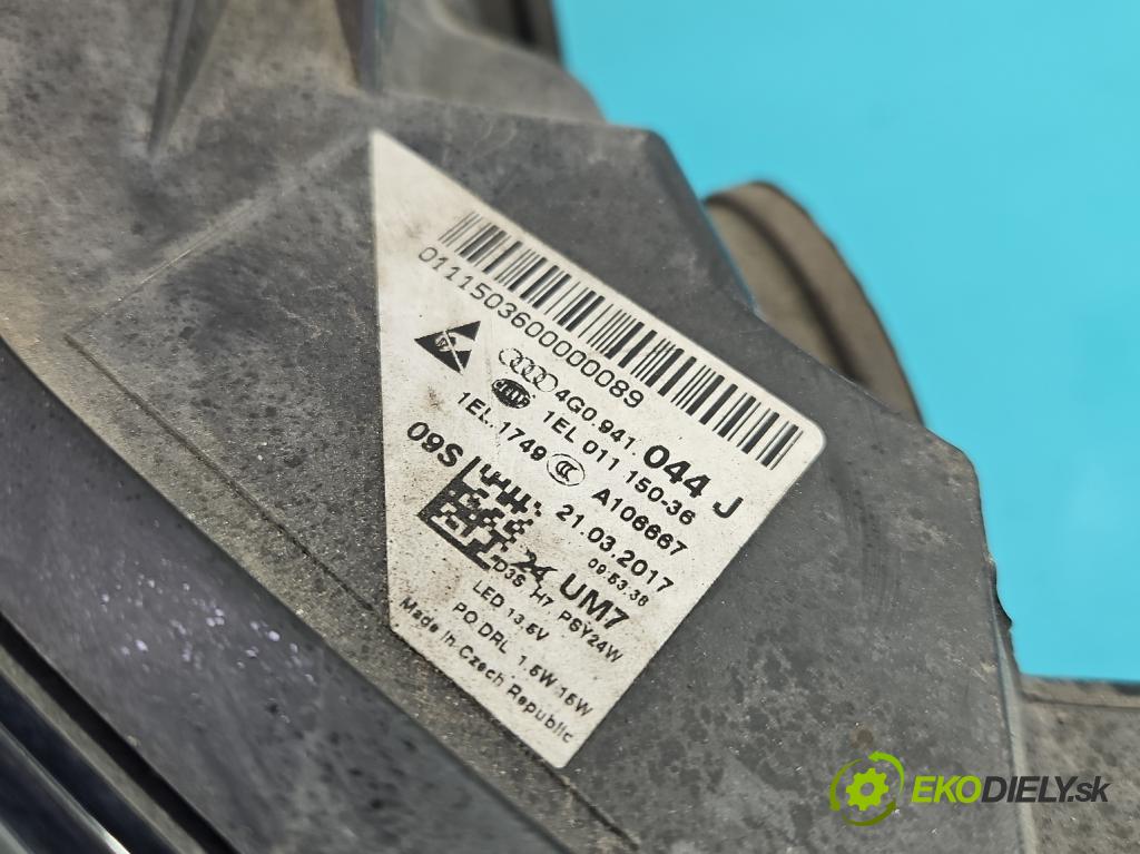 Audi A6 C7 2011-2018 2.0 tdi 177 HP automatic 130 kW 1968 cm3 5- Reflektor: pravý 4G0941044J (Svetlo predné pravé)