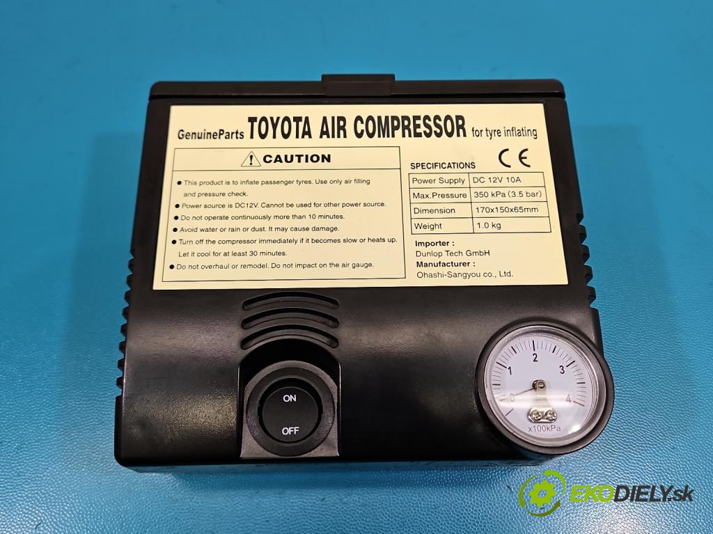 Toyota Verso 2009-2018 2.0 D4D 125 HP manual 92 kW 1998 cm3 5- pompa kompresor do pneumatík