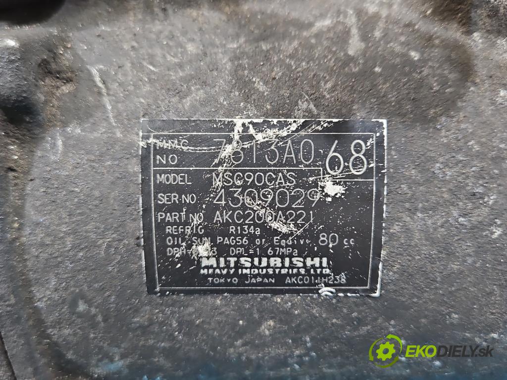 Mitsubishi Outlander II 2006-2013 2.0 DI-D 140 HP manual 103 kW 1968 cm3 5- Kompresor: klimatizácie 7813A068 (Kompresor klimatizácie)