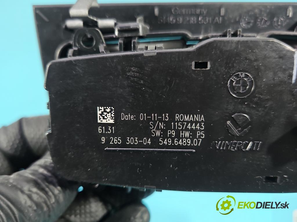 Bmw 3 F30 2011-2018 2.0d 184hp automatic 135 kW 1995 cm3 5- prepínač světla: na doska: 549648907