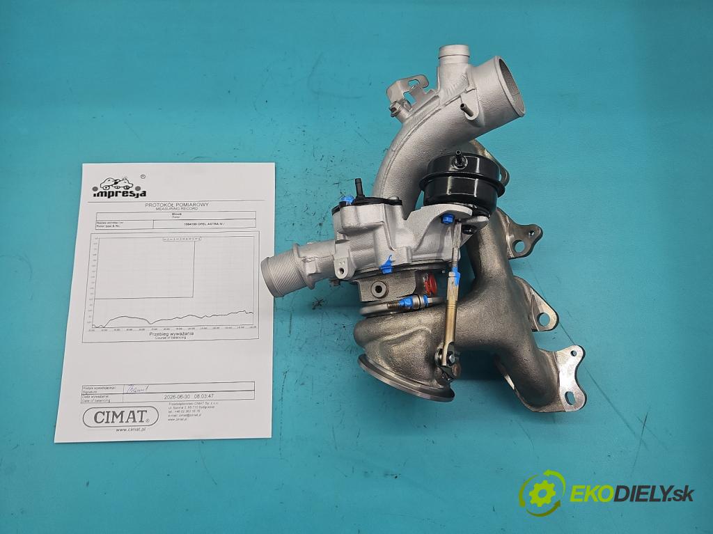 Opel Astra IV 2009-2015 1.4 T 140 hp manual 103 kW 1364 cm3 4- Turbodmychadlo repasováno 781504-7