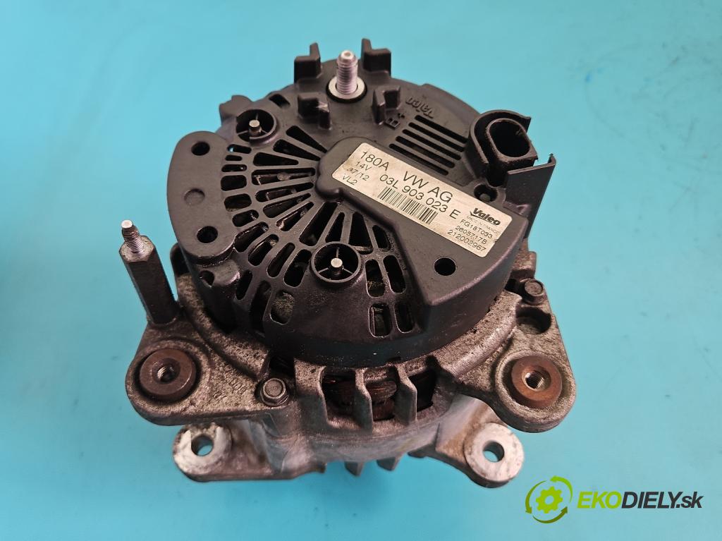 Skoda Yeti 2009-2017 2.0d 170 HP manual 125 kW 1968 cm3 5- Alternator 03L903023E (Alternátor)