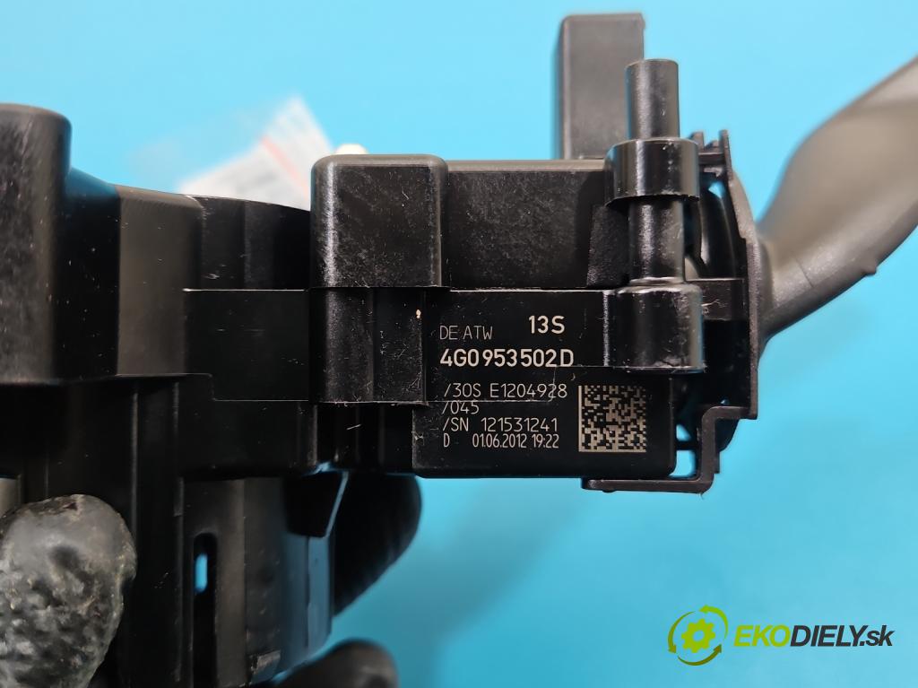 Audi A6 C7 2011-2018 2.0 tdi 177 HP automatic 130 kW 1968 cm3 5- prepínač komplex: 4G0953502D (Prepínacie páčky pod volantom)