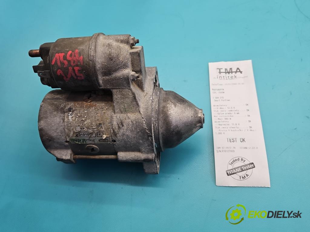 Smart Fortwo 1998-2007 54 HP manual 40 kW 599 cm3 3- štartér  (Štartér)