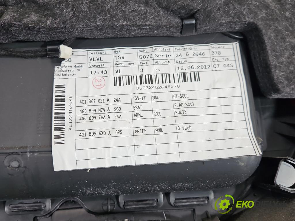 Audi A6 C7 2011-2018 2.0 tdi 177 HP automatic 130 kW 1968 cm3 5- Čalounictví: dvere predné ľavé