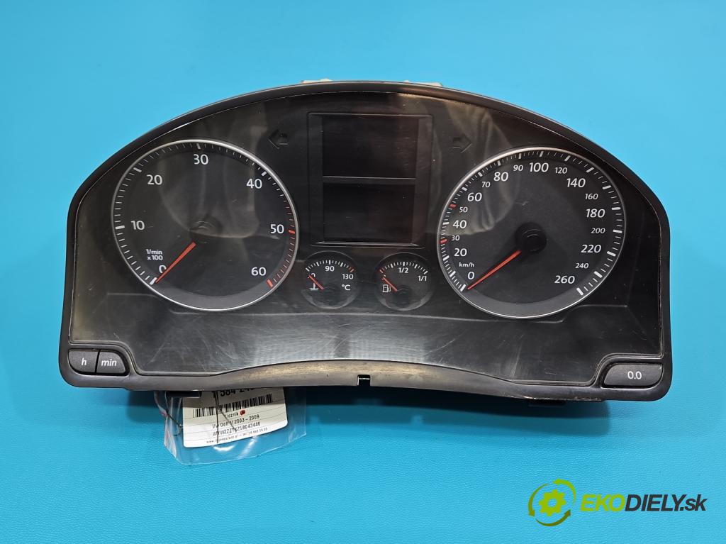 Vw Golf V 2003-2009 1.9 tdi 105 HP manual 77 kW 1896 cm3 5- prístrojovka/ budíky 1K0920861B (Prístrojová doska)