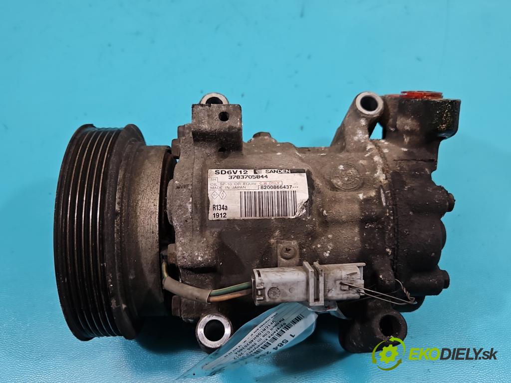 Renault Clio III 2005-2012 1.5 dci 68 HP manual 50 kW 1461 cm3 3- Kompresor: klimatizácie 8200866437 (Kompresor klimatizácie)