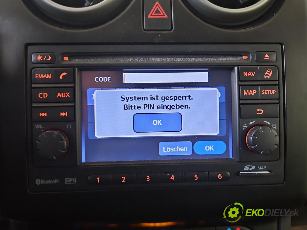 Nissan Qashqai I J10 2006-2013 1.6 16V 114 HP manual 84 kW 1598 cm3 5- Radio originál 25915BH10C