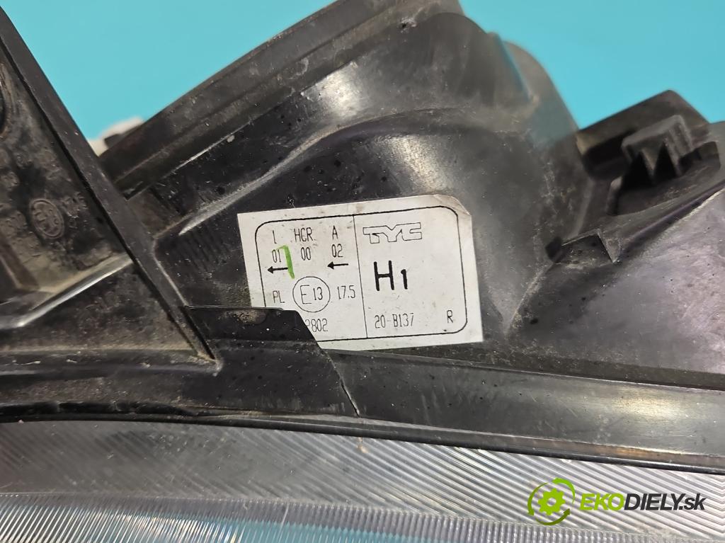 Fiat Bravo II 2007-2014 1.6 jtd 120 HP manual 88 kW 1598 cm3 5- Reflektor: pravý  (Svetlo predné pravé)