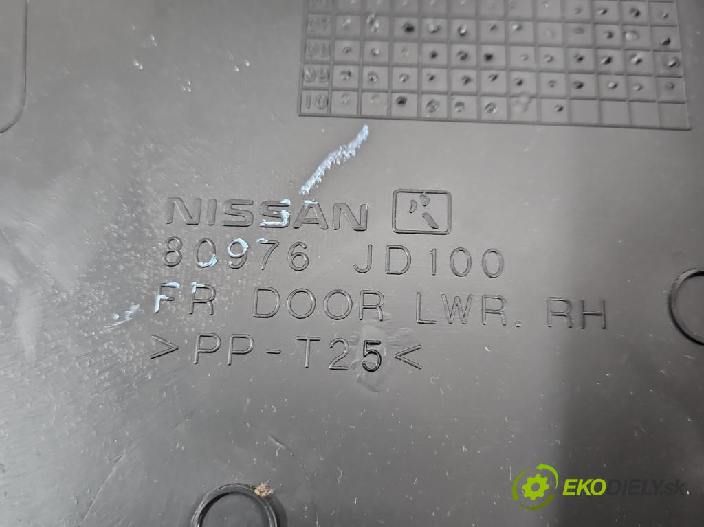 Nissan Qashqai I J10 2006-2013 1.6 16V 114 HP manual 84 kW 1598 cm3 5- Čalounictví: dvere predné pravé 80976-JD100