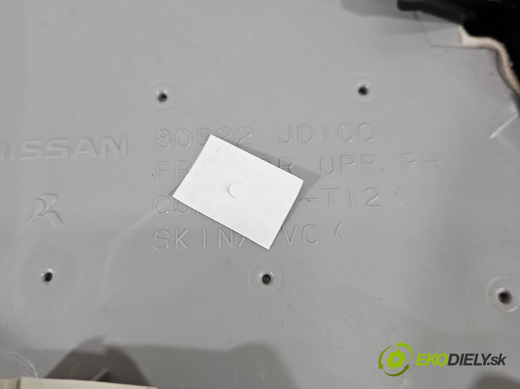 Nissan Qashqai I J10 2006-2013 1.6 16V 114 HP manual 84 kW 1598 cm3 5- Čalounictví: dvere predné pravé 80976-JD100