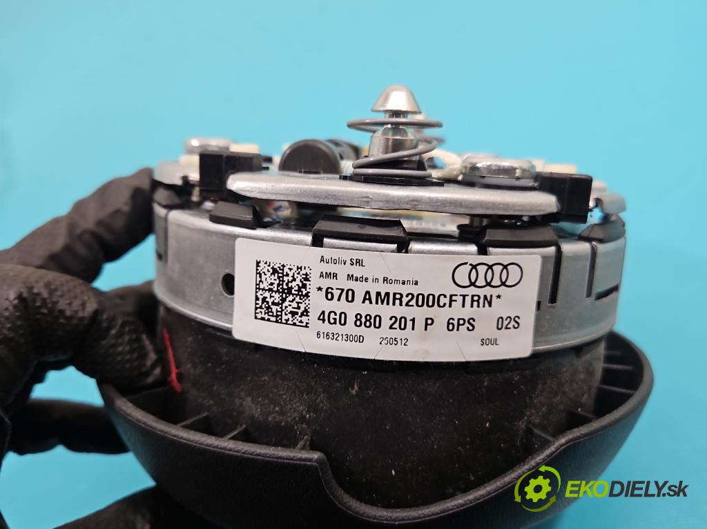 Audi A6 C7 2011-2018 2.0 tdi 177 HP automatic 130 kW 1968 cm3 5- airbag vzduch: Řidiči: 4G0880201P (Airbag)