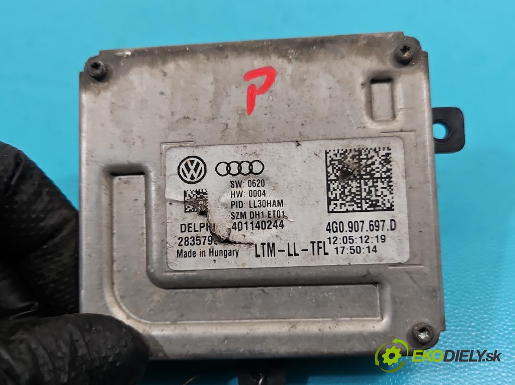 Audi A6 C7 2011-2018 2.0 tdi 177 HP automatic 130 kW 1968 cm3 5- modul lampy: 4G0907697D
