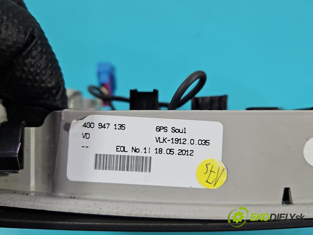 Audi A6 C7 2011-2018 2.0 tdi 177 HP automatic 130 kW 1968 cm3 5- svetlo / reflektor interiéra 4G0947135