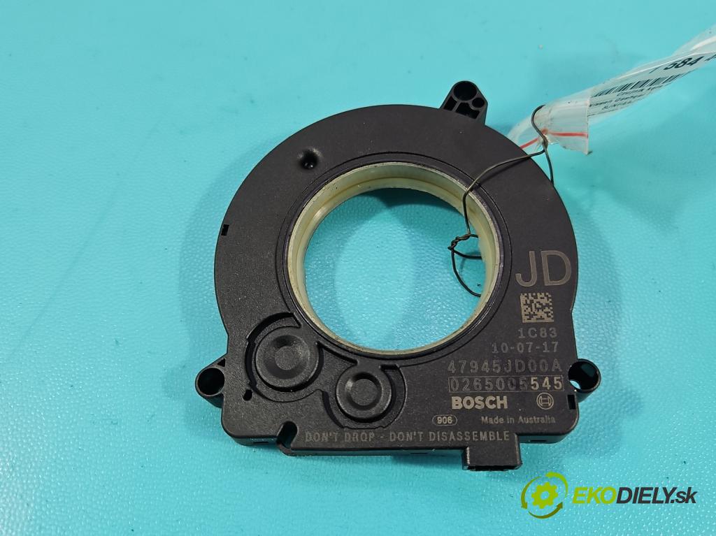 Nissan Qashqai I J10 2006-2013 1.6 16V 114 hp manual 84 kW 1598 cm3 5- snímač úhlu otáčet se: 0265005545