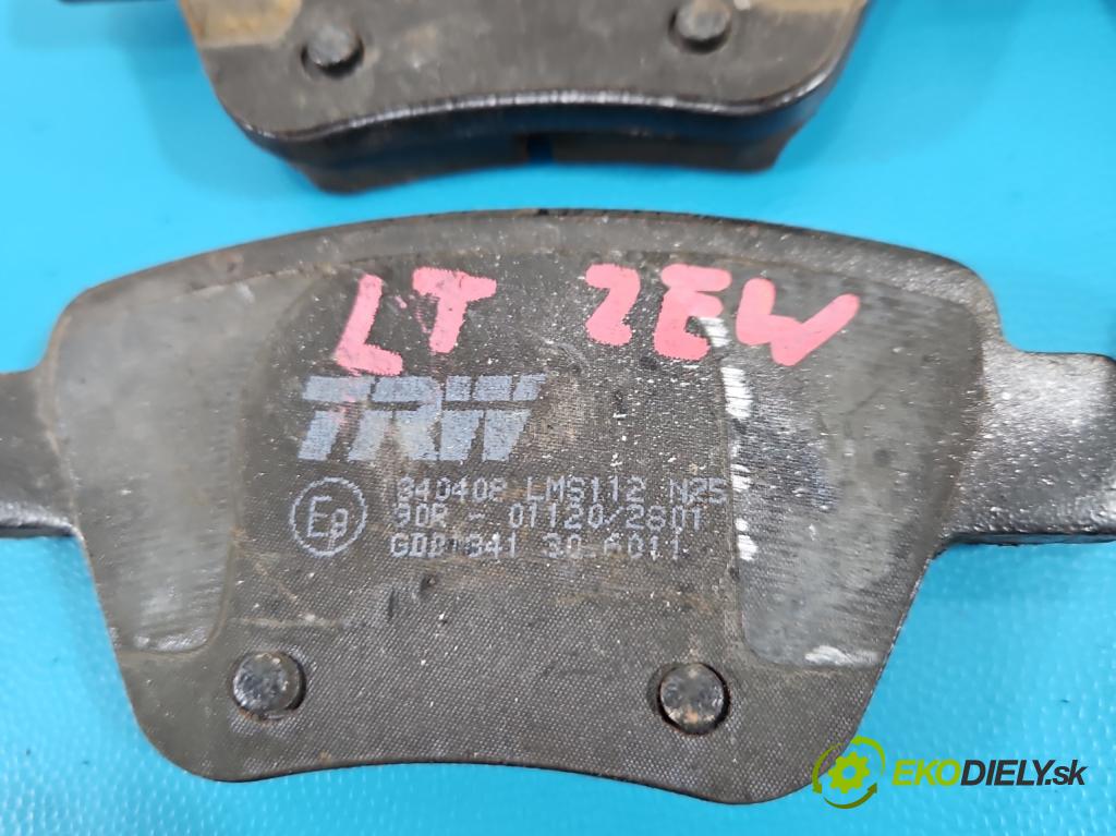 Skoda Yeti 2009-2017 2.0d 170 HP manual 125 kW 1968 cm3 5- Štíty: brzdové zadné