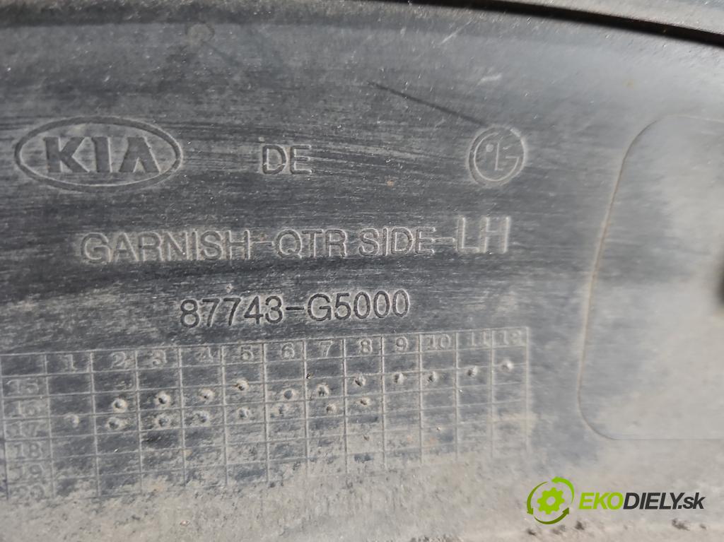 Kia Niro I 2016-2022 1.6 GDI 105 HP automatic 77 kW 1580 cm3 5- lišta blatník zadné ľavé 87743-G5000