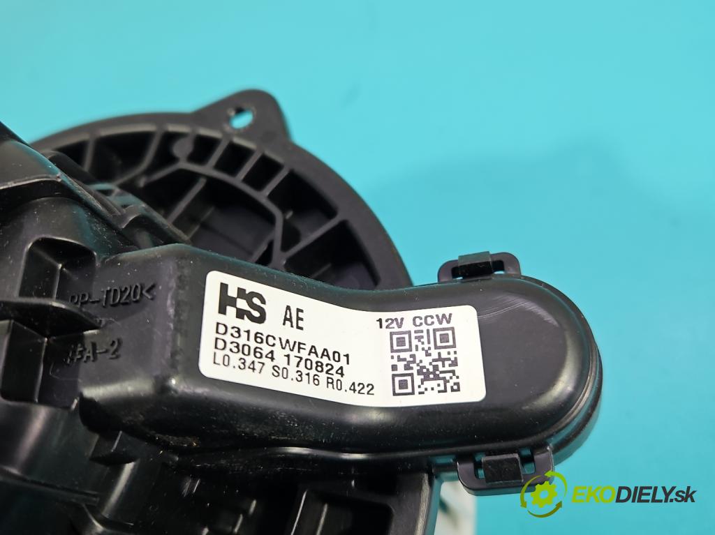 Kia Niro I 2016-2022 1.6 GDI 105 HP automatic 77 kW 1580 cm3 5- ventilátor vzduchu D316CWFAA01