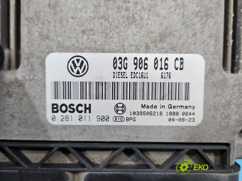 Vw Golf V 2003-2009 1.9 tdi 105 HP manual 77 kW 1896 cm3 5- riadiaca jednotka motora 03G906016CB