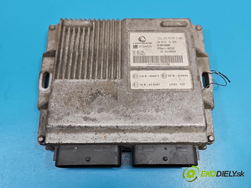 Opel Astra IV 2009-2015 1.4 T 140 HP manual 103 kW 1364 cm3 4- riadiaca jednotka LPG 25194624