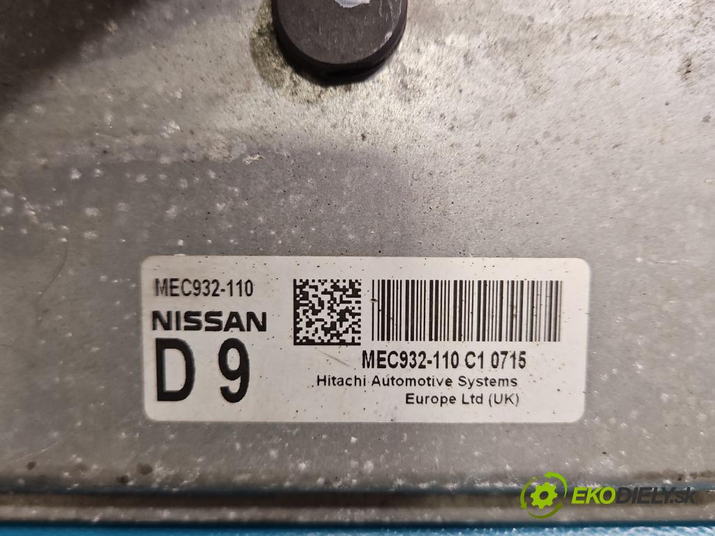 Nissan Qashqai I J10 2006-2013 1.6 16V 114 HP manual 84 kW 1598 cm3 5- riadiaca jednotka motora MEC932-110