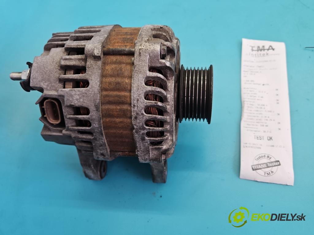 Nissan Qashqai I J10 2006-2013 1.6 16V 114 HP manual 84 kW 1598 cm3 5- Alternator 23100BC00A (Alternátor)