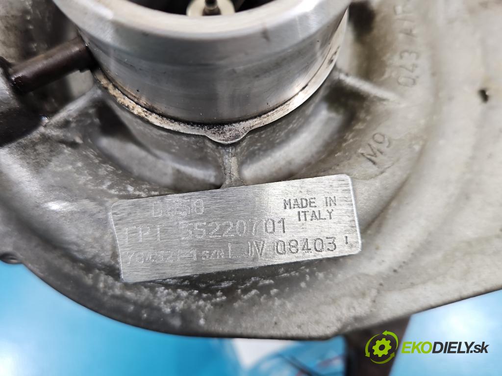 Fiat Bravo II 2007-2014 1.6 jtd 120 HP manual 88 kW 1598 cm3 5- turbodúchadlo, turbo 784521-1 (Turbodúchadlo (kompletné))