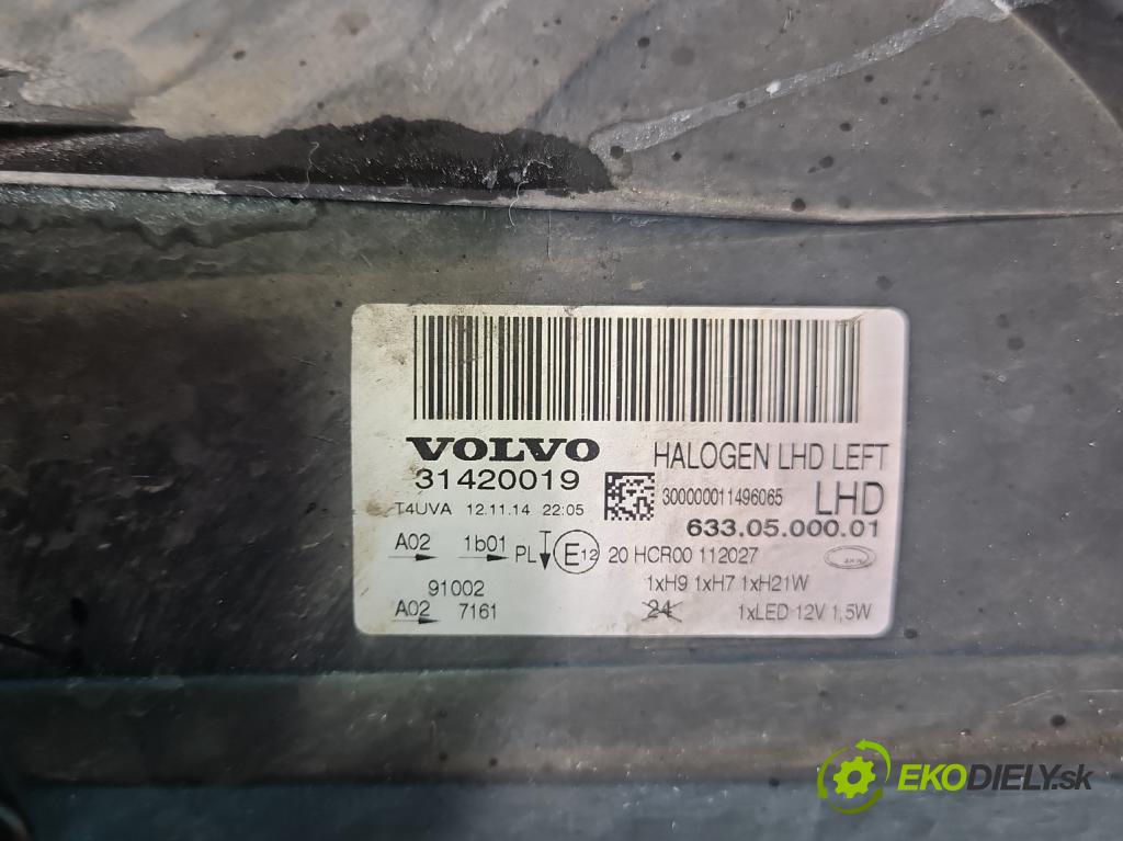 Volvo V70 III 2007-2016 2.0 D4 181KM manual 133 kW 1969 cm3 5- Reflektor: ľavý 31420019 (Kľučka dverí ostatné)