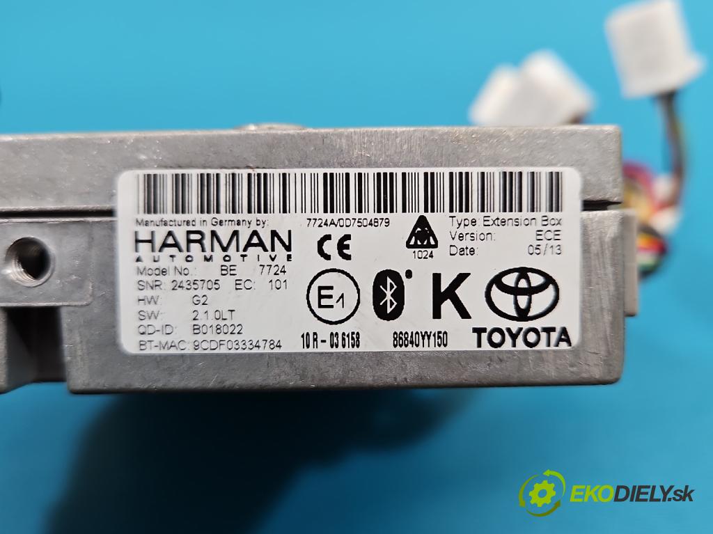 Toyota Verso 2009-2018 2.0 D4D 125 HP manual 92 kW 1998 cm3 5- riadiaca jednotka ostatné 86840YY150