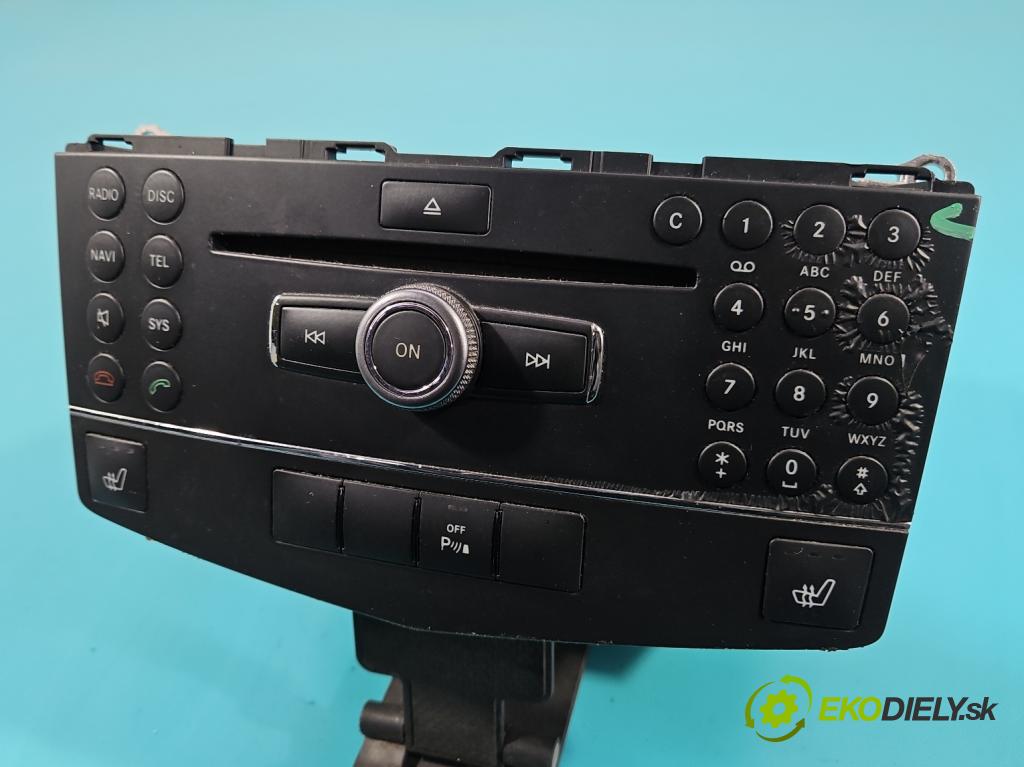 Mercedes C W204 2007-2014 2.2 CDI 136 HP manual 100 kW 2148 cm3 4- Radio originál A2048708990